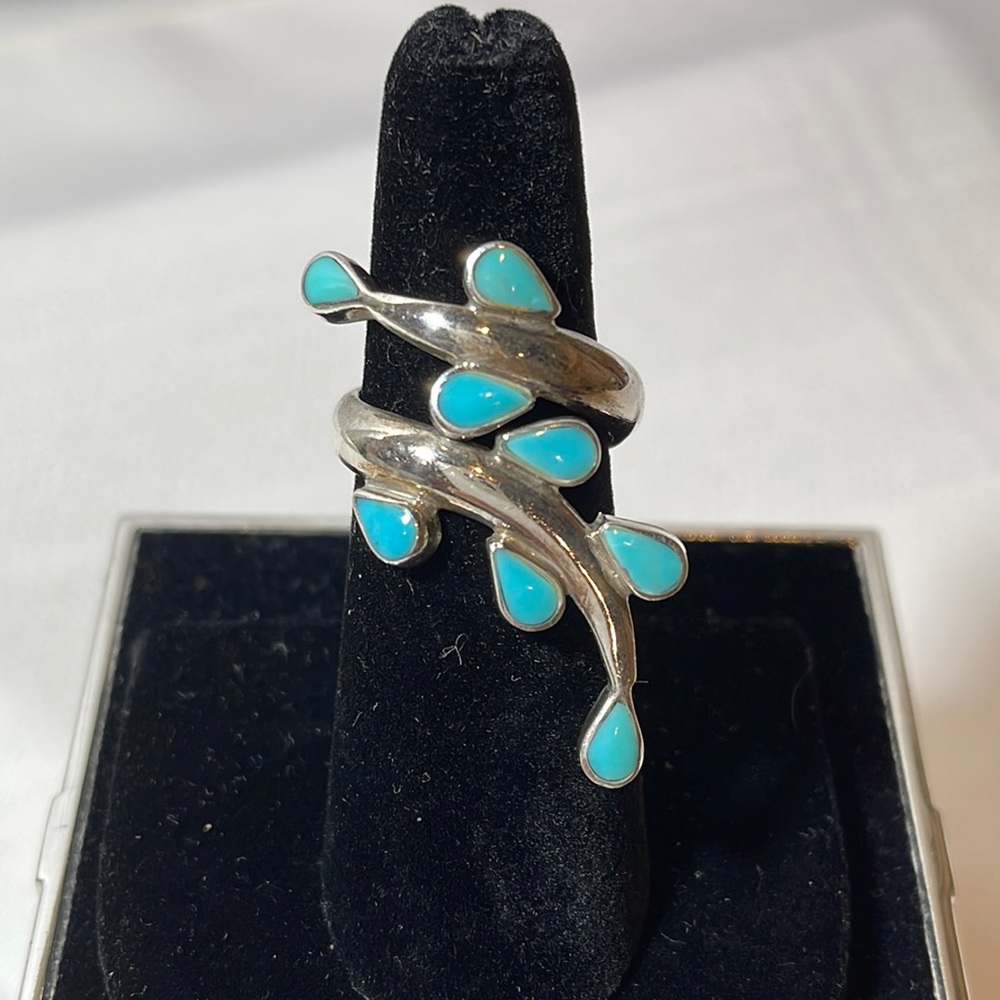Dominique D Turquoise & Silver  Ring